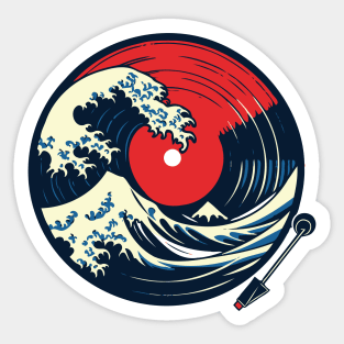 Vinyl Wave Sticker